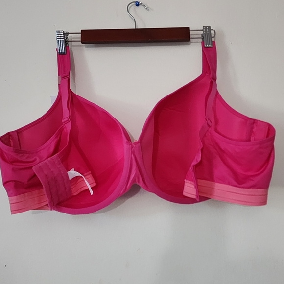 Cacique Women's lightly lined balconette Size 50DDD pink lace bra - Picture 8 of 11